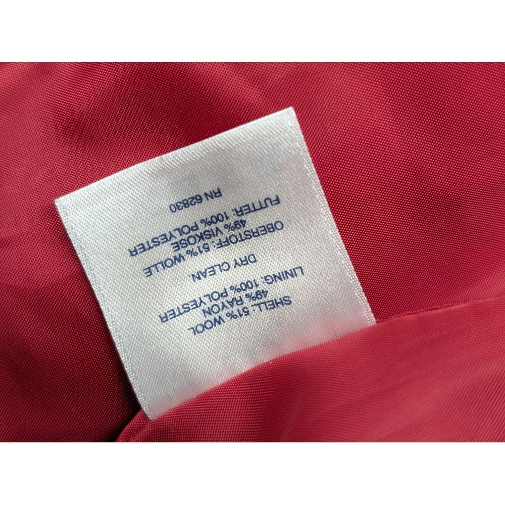 Lands' End Wool Blend Coat Women's Size US‎ 8/ UK 12 Red Zip Up - Picture 9 of 9